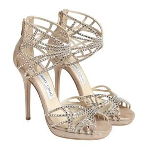 Jimmy Choo Diva Crystal Cutout Sandals 36IT
